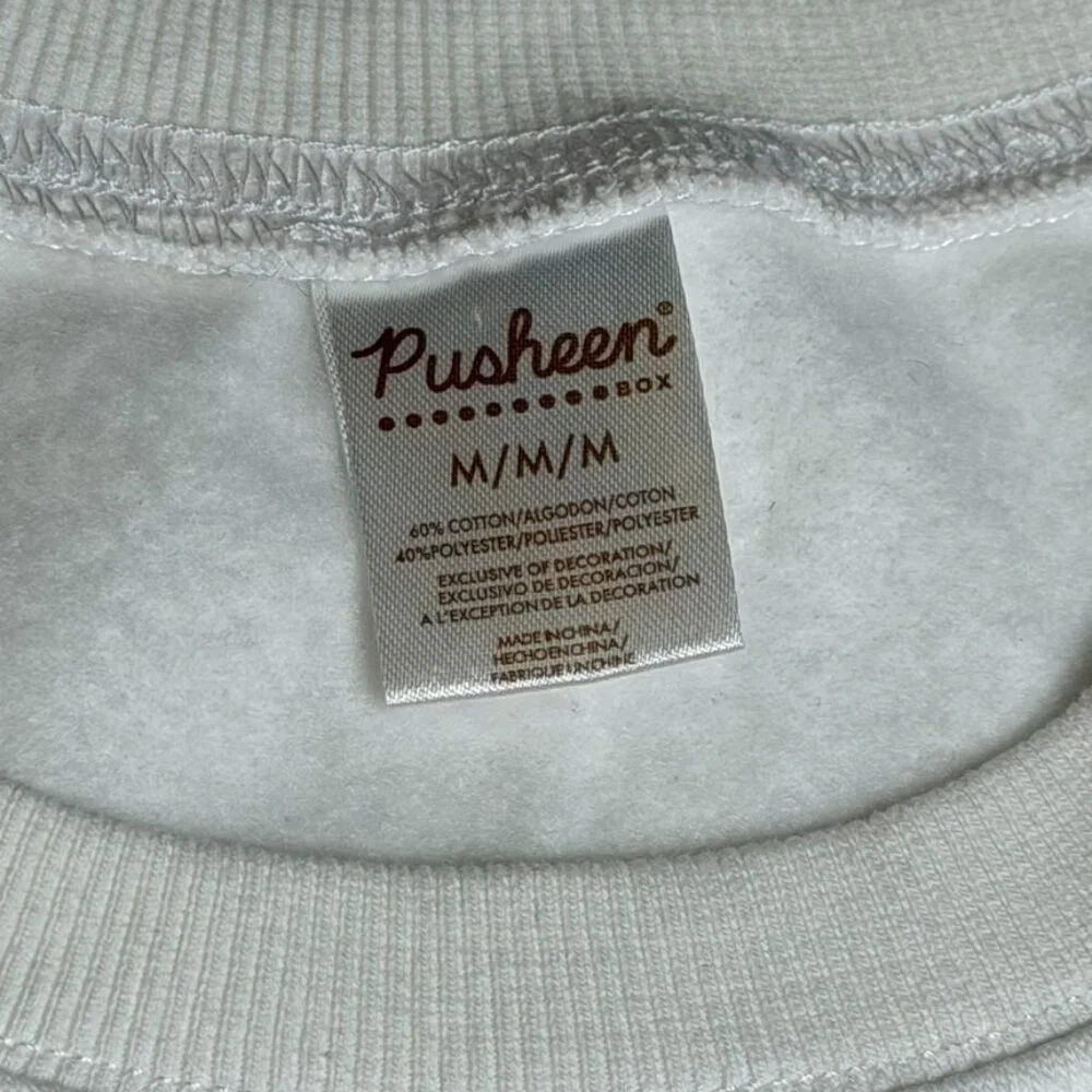 Pusheen‎ Box Exclusive Colorblock Crewneck Sweatshirt Pink White Medium NWT - Picture 4 of 9